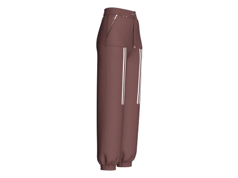 Girls Double Striped Joggers 3D Model