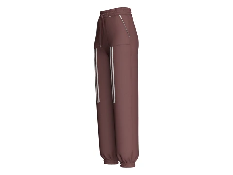 Girls Double Striped Joggers 3D Model