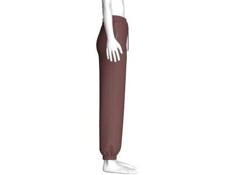 Girls Double Striped Joggers 3D Model