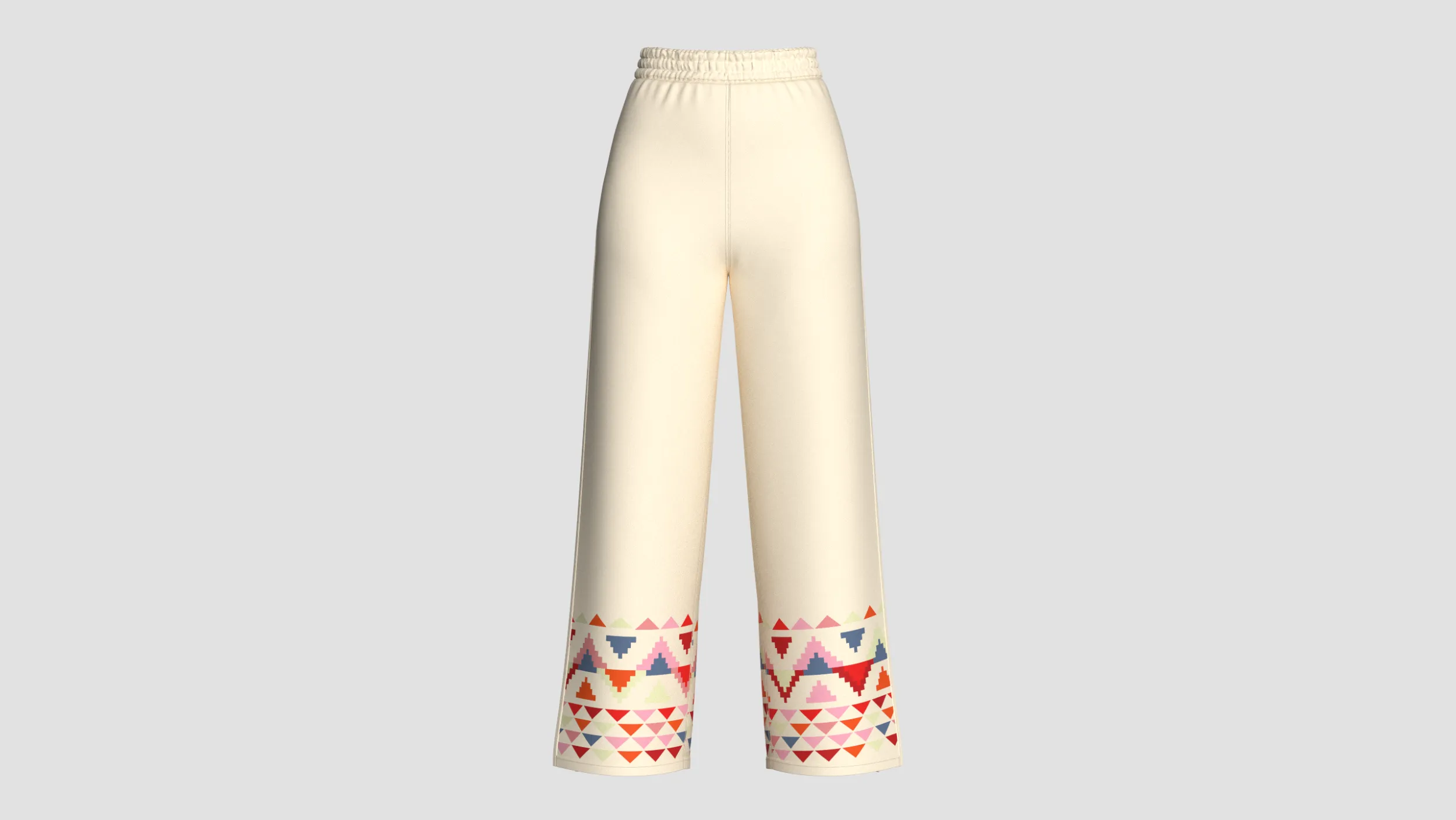 Girls Double Layer Printed Wide-Leg Pants 3D Model .c4d .max .obj .3ds .fbx .stl .blend 