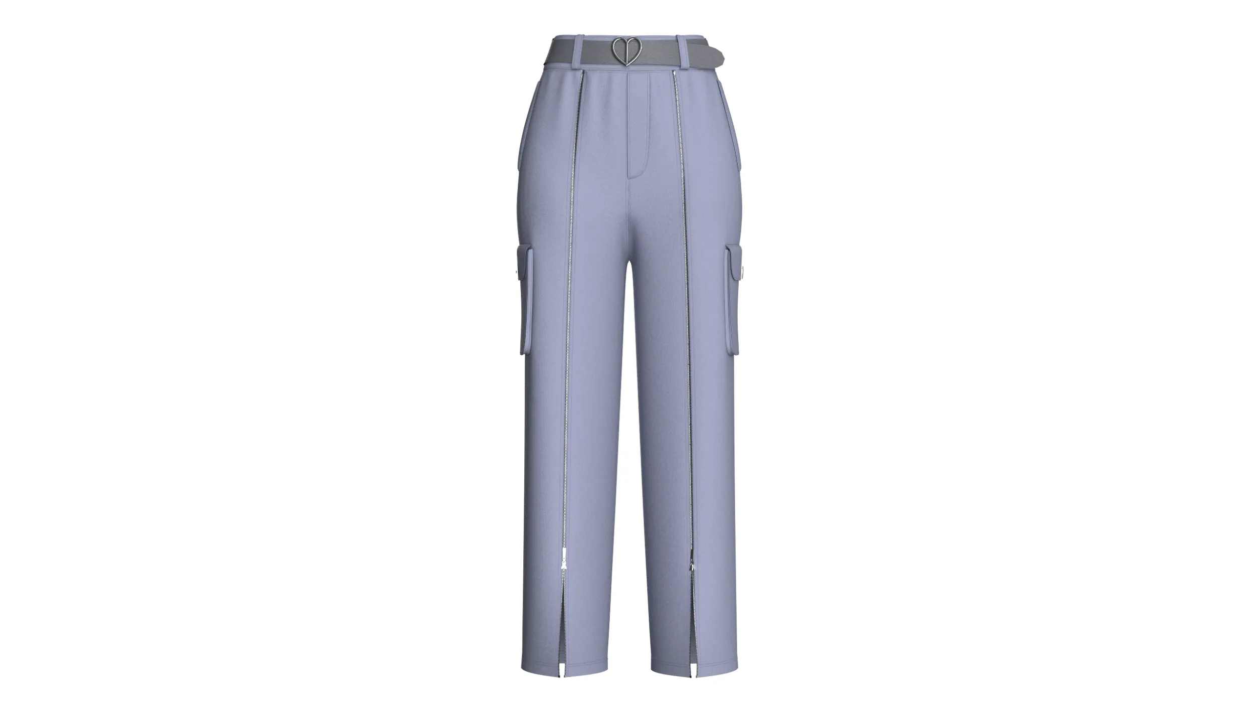 Girls Font Panelled Zip-Up Cargo Pants 3D Model .c4d .max .obj .3ds .fbx .stl .blend