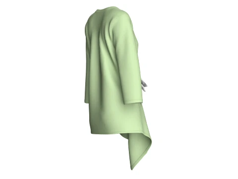 Girls Tunic With Ribbon Details 3D Model