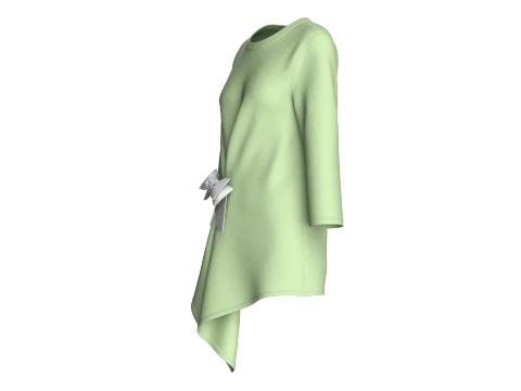 Girls Tunic With Ribbon Details 3D Model