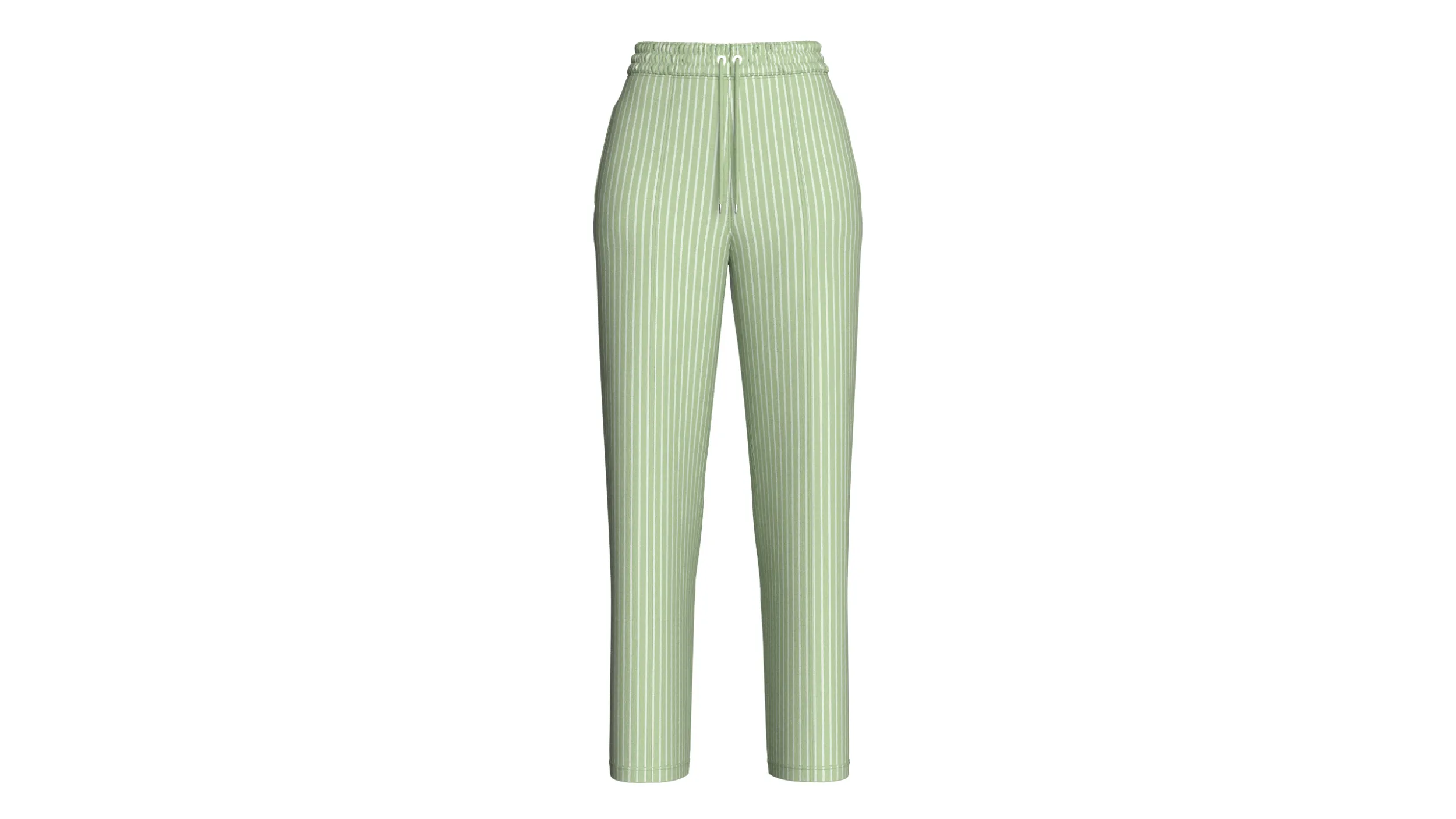 Girls Vertical Striped Elastic Waist Pant 3D Model .c4d .max .obj .3ds .fbx .stl .blend 
