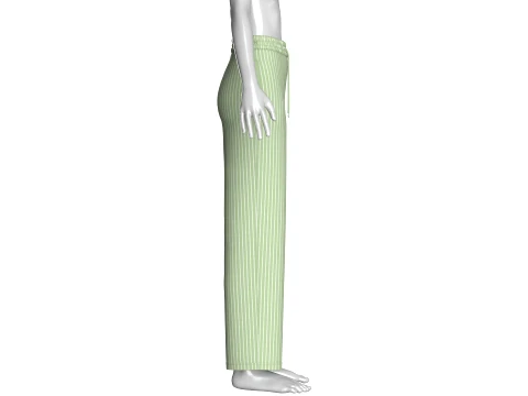 Girls Vertical Striped Elastic Waist Pant 3D Model