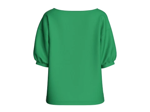 Girls V-Hem Puff Sleeve Top 3D Model