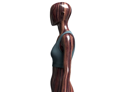 Girls V-Neck Sports Crop Top 3D Model