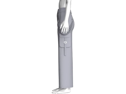 Girls Techwear Strap Detail Cargo Pant 3D Model