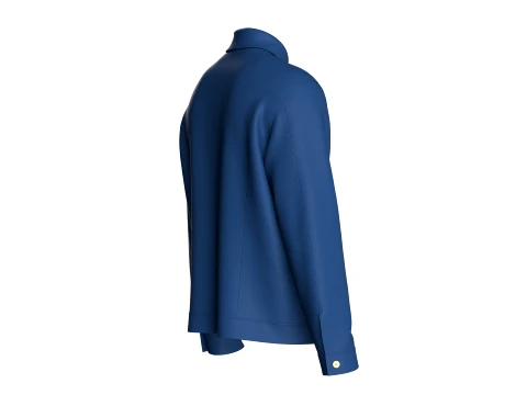 Men Relaxed-Fit Zip Shirt 3D Model