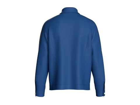 Men Relaxed-Fit Zip Shirt 3D Model
