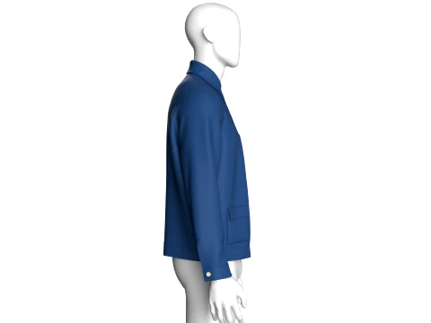 Men Relaxed-Fit Zip Shirt 3D Model