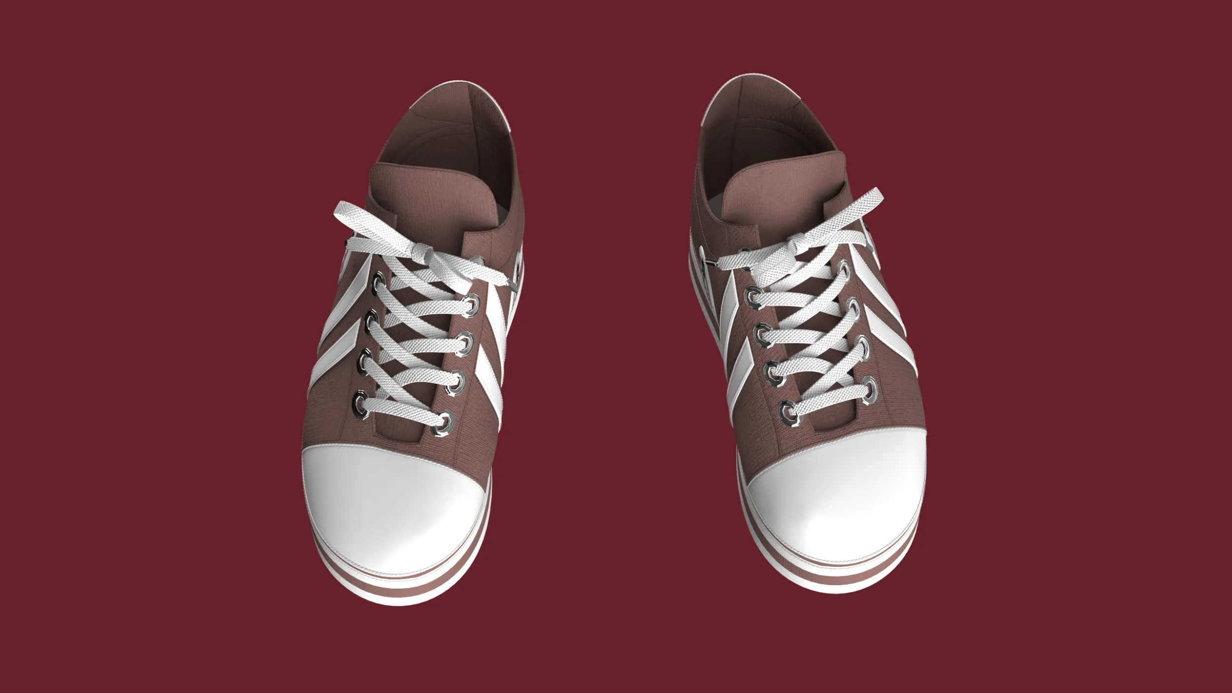 Men Classic Striped Canvas Sneakers 3D Model .c4d .max .obj .3ds .fbx .stl .blend 
