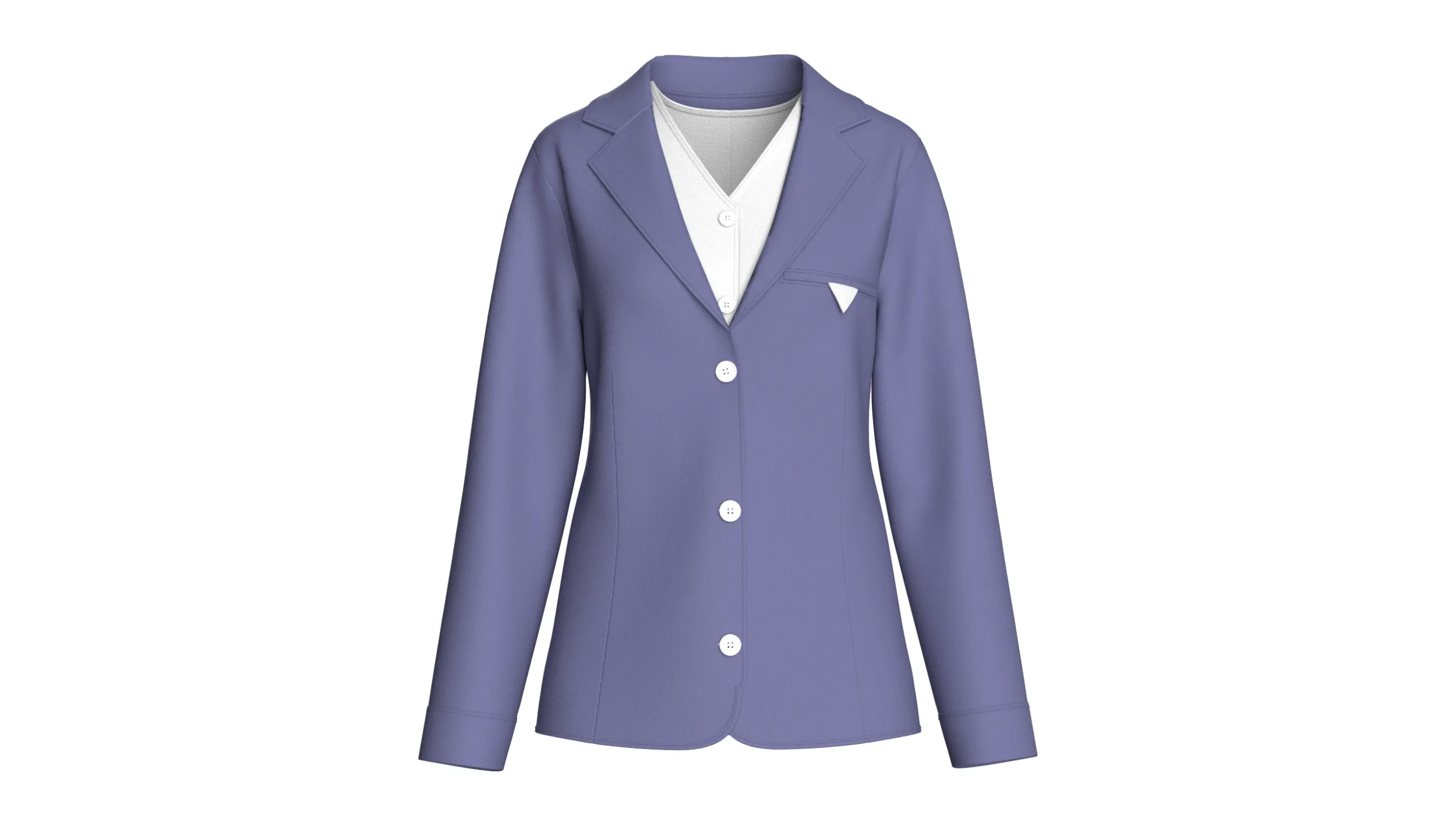 Blazer aziendale da ragazza con gilet Modello 3D .c4d .max .obj .3ds .fbx .stl .blend 