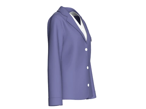 Blazer aziendale da ragazza con gilet Modello 3D