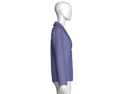 Blazer aziendale da ragazza con gilet Modello 3D