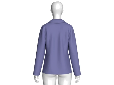 Blazer aziendale da ragazza con gilet Modello 3D