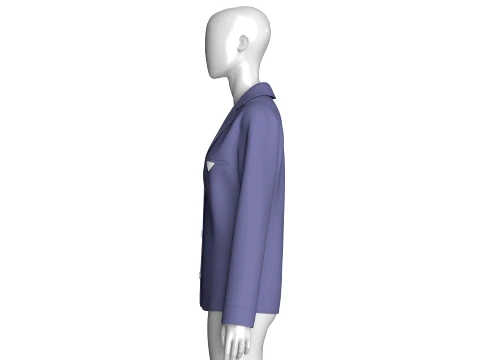 Blazer aziendale da ragazza con gilet Modello 3D