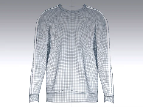Men Drop-Shoulder Sweatshirt 3D Model