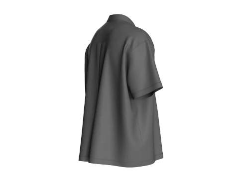 Men Overesized Dual-Pocket Shirt 3D Model