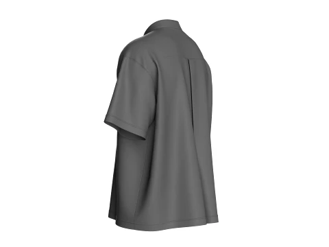 Men Overesized Dual-Pocket Shirt 3D Model