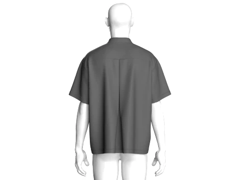 Men Overesized Dual-Pocket Shirt 3D Model