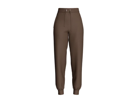 Klassieke joggingbroek met schuine zakken voor meisjes 3D Model