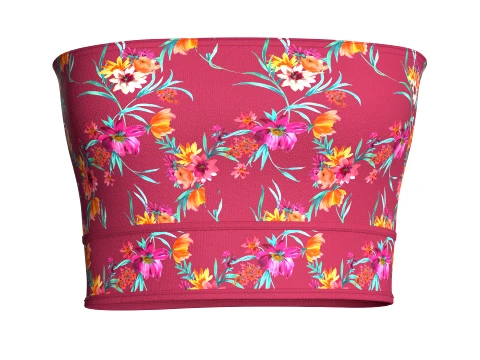 Girls Floral Tube Top 3D Model