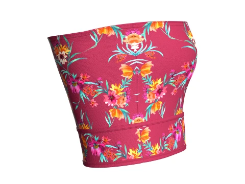Girls Floral Tube Top 3D Model