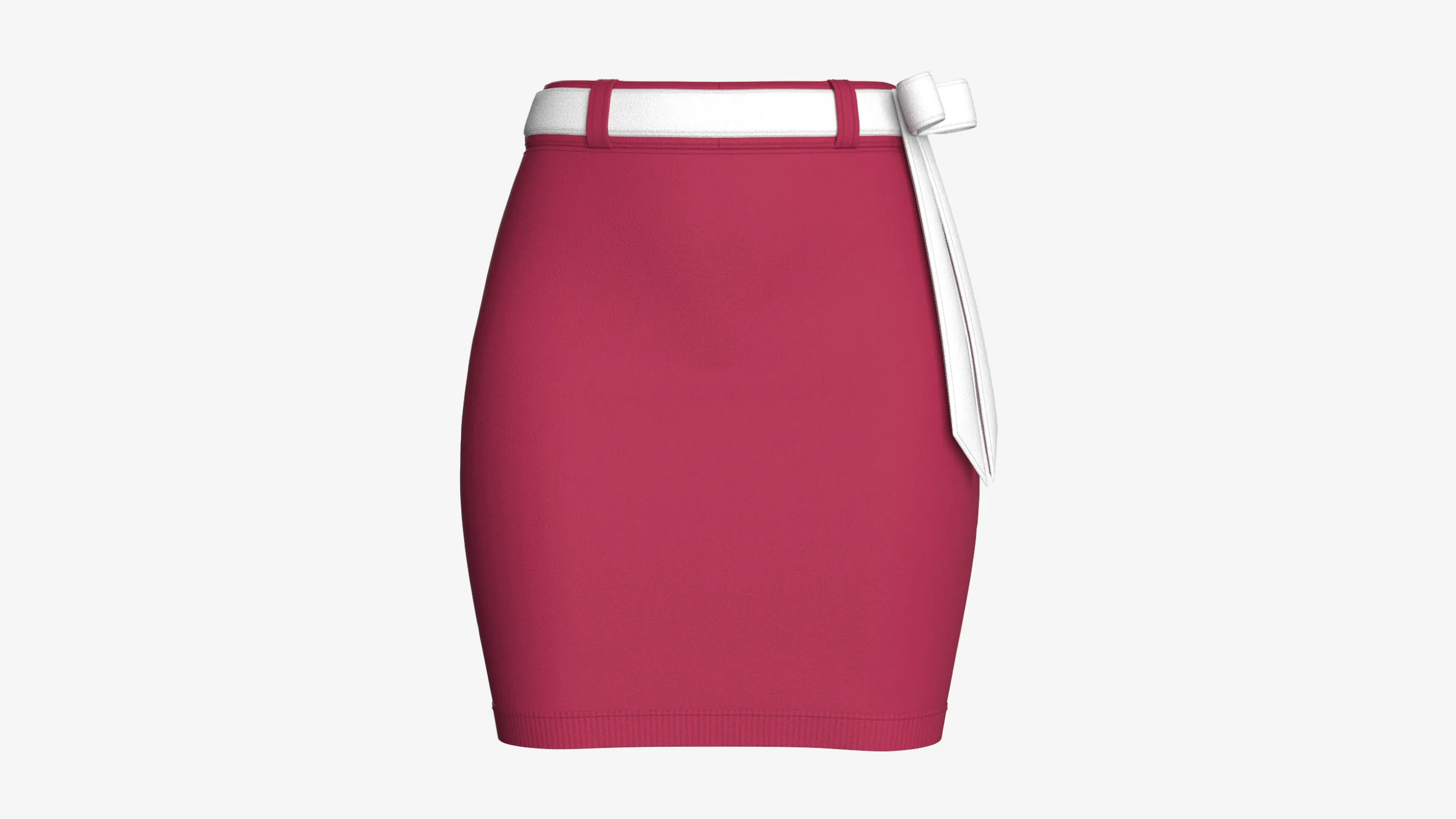 Girls High-Rise Ribbed Skirt 3D Model .c4d .max .obj .3ds .fbx .stl .blend