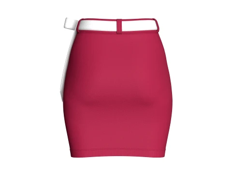 Girls High-Rise Ribbed Skirt 3D Model