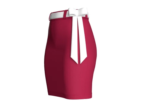 Girls High-Rise Ribbed Skirt 3D Model