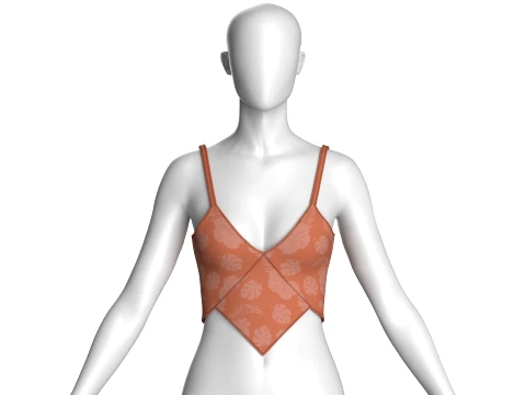 Bralette courte d'&eacute;t&eacute; pour filles Modèle 3D