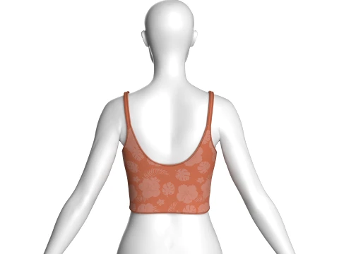 Girls Summer Crop Bralette 3D Model