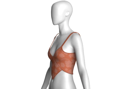 Girls Summer Crop Bralette 3D Model