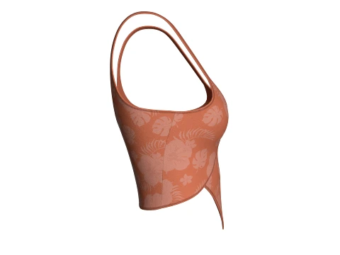 Girls Summer Crop Bralette 3D Model