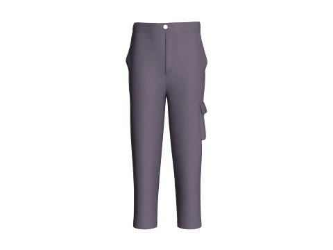 Pantalon cargo coupe slim avec poche pour homme Modèle 3D