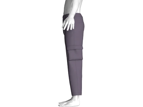 Men Slim-Fit Cargo Pant With Pocket 3D Model
