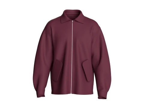 Veste zipp&eacute;e avec poches &agrave; rabat pour homme Modèle 3D