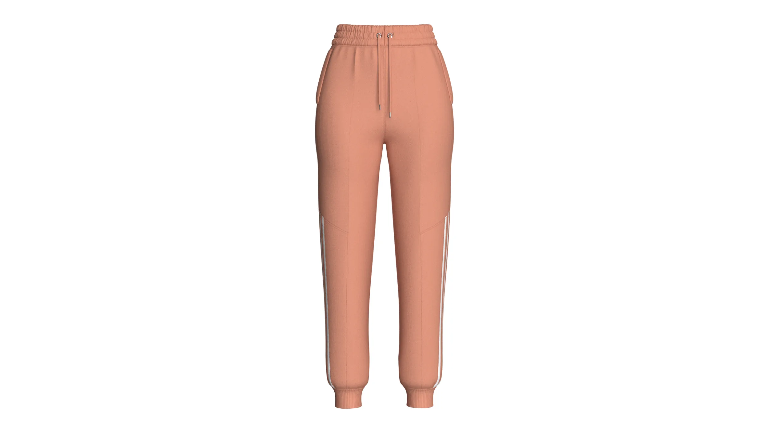Girls Side Double Striped Joggers 3D Model .c4d .max .obj .3ds .fbx .stl .blend 