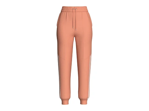 Pantalon de jogging &agrave; double rayures sur le c&ocirc;t&eacute; pour fille Modèle 3D