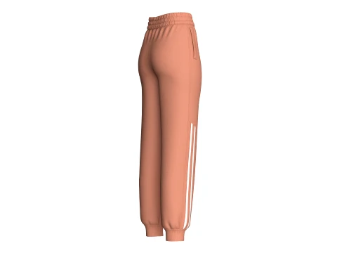 Girls Side Double Striped Joggers 3D Model