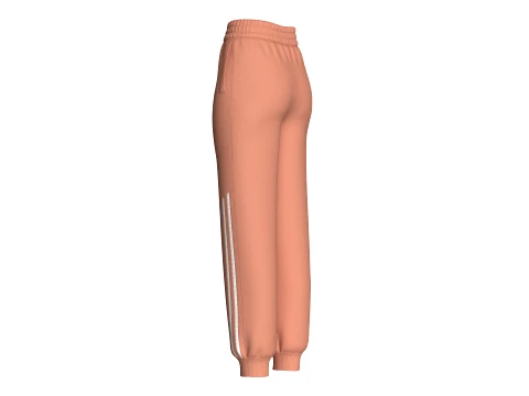 Girls Side Double Striped Joggers 3D Model