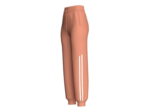 Girls Side Double Striped Joggers 3D Model
