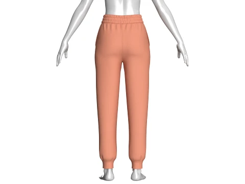 Girls Side Double Striped Joggers 3D Model