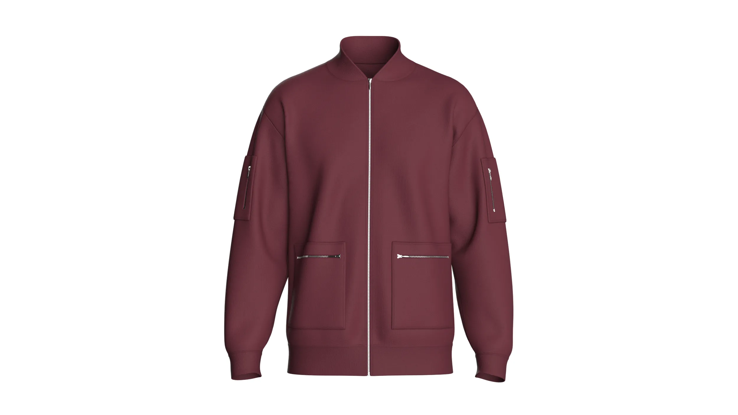 Men Multiple Zipper Pockets Jacket 3D Model .c4d .max .obj .3ds .fbx .stl .blend 