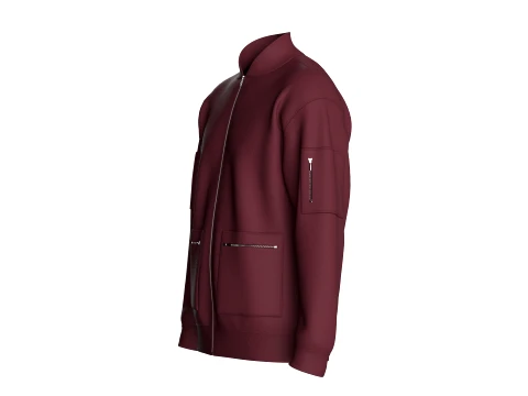 Men Multiple Zipper Pockets Jacket 3D Model