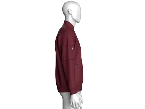 Men Multiple Zipper Pockets Jacket 3D Model