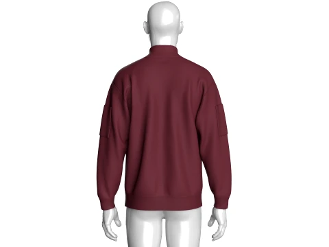 Men Multiple Zipper Pockets Jacket 3D Model