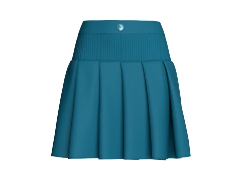 Mini-jupe c&ocirc;tel&eacute;e &agrave; taille pour fille Modèle 3D