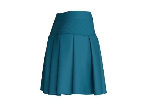 Girls Ribbed Waisted Mini Skirt 3D Model
